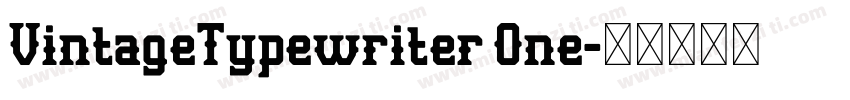 VintageTypewriter One字体转换
